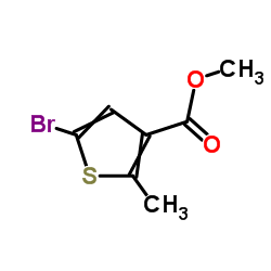 5-溴-2-甲基噻吩-3-羧酸甲酯结构式