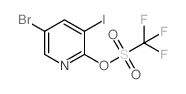 5-溴-3-碘吡啶-2-基三氟甲磺酸盐结构式