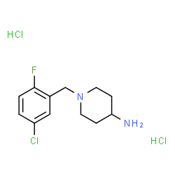 1-(5-Chloro-2-fluorobenzyl)piperidin-4-amine dihydrochloride Structure