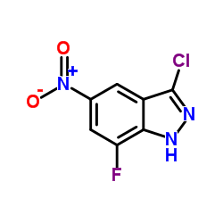3-Chloro-7-fluoro-5-nitro-1H-indazole Structure