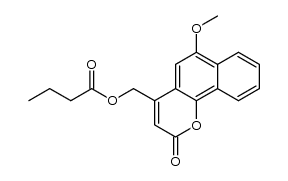 (6-methoxy-2-oxo-2H-benzo[h]benzopyran-4-yl)methyl butyrate Structure
