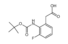 2-(2-((tert-butoxycarbonyl)amino)-3-fluorophenyl)acetic acid结构式