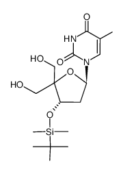 3'-O-(tert-butyldimethylsilyl)-4'-(hydroxymethyl)-thymidine结构式