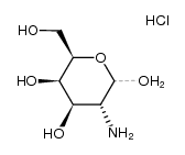 β-​D-​Glucopyranose, 2-​amino-​2-​deoxy-​, hydrochloride (1:1) structure