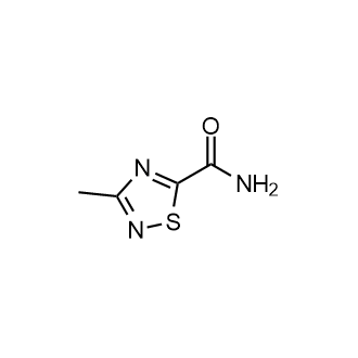 3-甲基-1,2,4-噻二唑-5-甲酰胺结构式