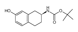 (S)-叔丁基(7-羟基-1,2,3,4-四氢萘-2-基)氨基甲酸酯结构式
