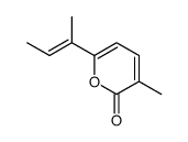 6-but-2-en-2-yl-3-methylpyran-2-one结构式