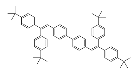 1-[2,2-bis(4-tert-butylphenyl)ethenyl]-4-[4-[2,2-bis(4-tert-butylphenyl)ethenyl]phenyl]benzene Structure