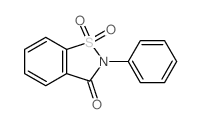1,2-Benzisothiazol-3(2H)-one,2-phenyl-, 1,1-dioxide Structure