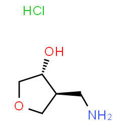 (3R,4S)-REL-4-(氨基甲基)四氢呋喃-3-醇盐酸盐结构式