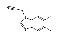(9ci)-5,6-二甲基-1H-苯并咪唑-1-乙腈结构式