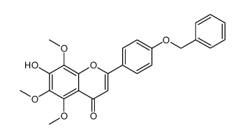 2-(4-(benzyloxy)phenyl)-7-hydroxy-5,6,8-trimethoxy-4H-chromen-4-one结构式
