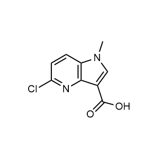 5-氯-1-甲基-1H-吡咯并[3,2-b]吡啶-3-羧酸结构式