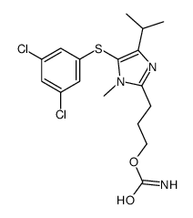 3-[5-(3,5-dichlorophenyl)sulfanyl-1-methyl-4-propan-2-ylimidazol-2-yl]propyl carbamate Structure