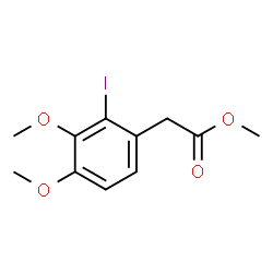 2-(2-碘-3,4-二甲氧基苯基)乙酸甲酯结构式