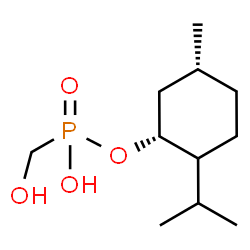 (Rp)-羟甲基膦酸[(-)-(1R,2S,2R)-2-异丙基-5-甲基环己醇]酯结构式