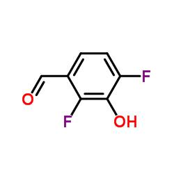 2,4-二氟-3-羟基苯甲醛结构式