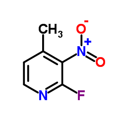 2-氟-4-甲基-3-硝基吡啶结构式
