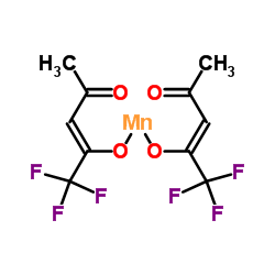双(三氟-2,4-戊二酮基)锰(Ⅱ)结构式