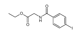 N-(4-iodobenzoyl)glycine ethyl ester Structure