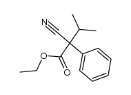 2-cyano-3-methyl-2-phenyl-butyric acid ethyl ester Structure