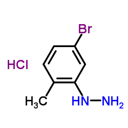 (5-Bromo-2-methylphenyl)hydrazine hydrochloride Structure
