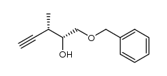 (2R,3S)-1-(benzyloxy)-3-methylpent-4-yn-2-ol结构式