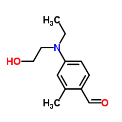 N-乙基-N-羟乙基-4-氨基-2-甲基苯甲醛结构式