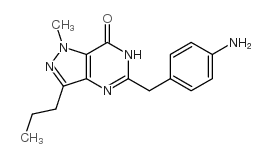 5-[(4-氨基苯基)甲基]-1,4-二氢-1-甲基-3-丙基-7h-吡唑并[3,4-d]嘧啶-7-酮结构式