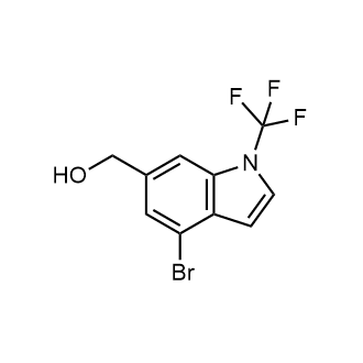 (4-溴-1-(三氟甲基)-1H-吲哚-6-基)甲醇结构式