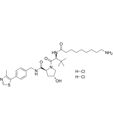 (S,R,S)-AHPC-C8-NH2 dihydrochloride结构式