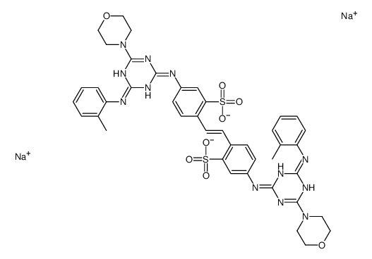 disodium,5-[[4-(2-methylanilino)-6-morpholin-4-yl-1,3,5-triazin-2-yl]amino]-2-[(Z)-2-[4-[[4-(2-methylanilino)-6-morpholin-4-yl-1,3,5-triazin-2-yl]amino]-2-sulfonatophenyl]ethenyl]benzenesulfonate结构式