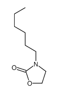 3-hexyl-1,3-oxazolidin-2-one结构式