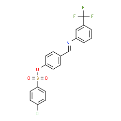 4-(([3-(TRIFLUOROMETHYL)PHENYL]IMINO)METHYL)PHENYL 4-CHLOROBENZENESULFONATE structure