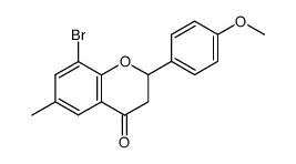 8-bromo-2-(4-methoxy-phenyl)-6-methyl-chroman-4-one结构式