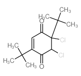 2,5-二叔丁基-5,6-二氯-2-环己烯-1,4-二酮结构式
