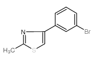 4-(3-溴苯基)-2-甲基-1,3-噻唑结构式