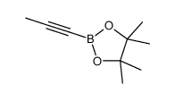 4,4,5,5-tetramethyl-2-prop-1-ynyl-1,3,2-dioxaborolane结构式