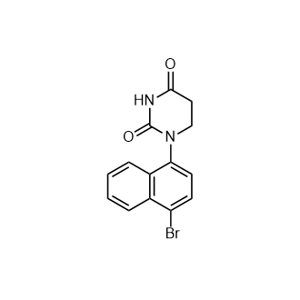 1-(4-Bromonaphthalen-1-yl)dihydropyrimidine-2,4(1H,3H)-dione Structure