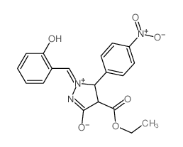 ethyl (1Z)-1-[(2-hydroxyphenyl)methylidene]-5-(4-nitrophenyl)-3-oxo-4,5-dihydro-2H-pyrazole-4-carboxylate结构式