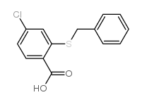 2-(苄基硫代)-4-氯苯甲酸结构式