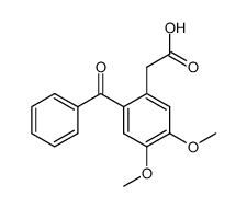 2-benzoyl-4,5-dimethoxyphenylacetic acid Structure