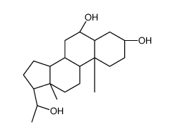 (3R,5R,6S,8S,9S,10R,13S,14S,17S)-17-[(1S)-1-hydroxyethyl]-10,13-dimethyl-2,3,4,5,6,7,8,9,11,12,14,15,16,17-tetradecahydro-1H-cyclopenta[a]phenanthrene-3,6-diol结构式