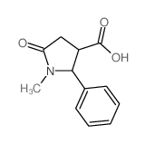 1-甲基-5-氧代-2-苯基吡咯烷-3-羧酸结构式