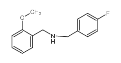 1-(4-fluorophenyl)-N-[(2-methoxyphenyl)methyl]methanamine Structure