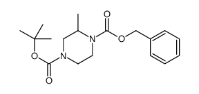 1-benzyl 4-tert-butyl 2-Methylpiperazine-1,4-dicarboxylate structure