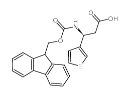 Fmoc-(S)-3-氨基-3-(3-噻吩基)丙酸结构式