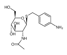 P-AMINOBENZYL-1-THIO-2-ACETAMIDO-2-DEOXY-B-D-GLUCO Structure