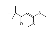4,4-二甲基-1,1-双(甲基硫代)-1-戊烯-3-酮结构式