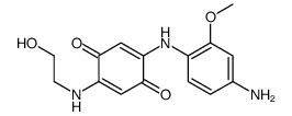 2-[(4-amino-2-methoxyphenyl)amino]-5-[(2-hydroxyethyl)amino]-2,5-cyclohexa-2,5-diene-1,4-dione结构式